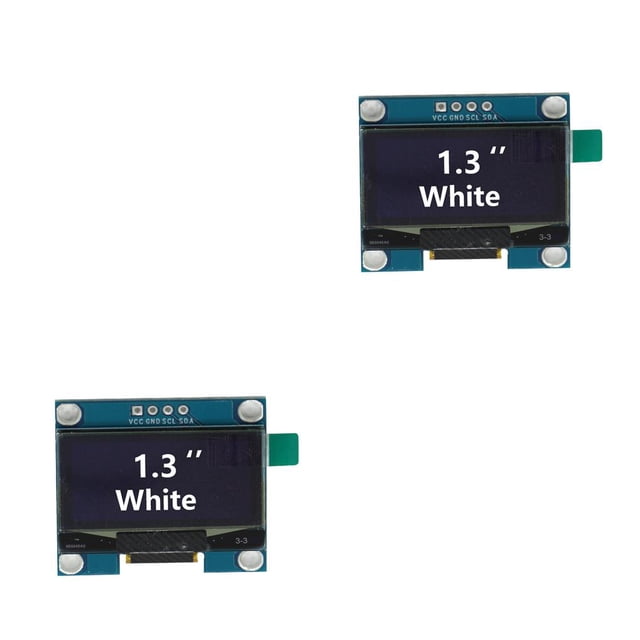 Matsuzay Módulo OLED Pantalla LED Dispositivo de visualización Pantalla con iluminación automática Rendimiento estable Pantallas LCD de alta Blanco TIERRA 2Conjunto