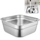 thumbnail image 2 of Cuenco para fregar de acero inoxidable, recipiente multiusos para fregadero, recipiente cuadrado grande para cocina, lavabo para lavar verduras, recipiente resistente para el hogar, 2 of 6
