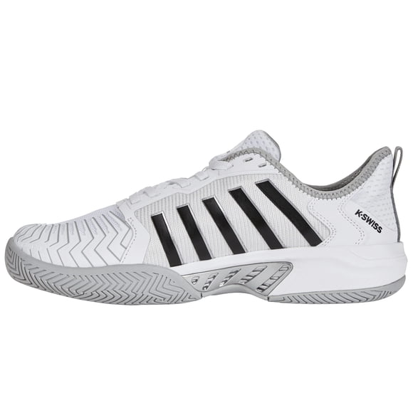K-Swiss Men's Pickleball Supreme Shoe, White/High Rise/Black, 7.5 M