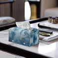 thumbnail image 2 of ZUXONGSY Marble Print Tissue Box Covers PU Leather Rectangular Tissue Box Holder with Buttons Decorative Tissue Organizer Easy to Install Leather Tissue Cover for Car Home Bathroom, 2 of 7