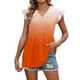 thumbnail image 1 of Craaazy Ladies Oversized Short Sleeve Tunic Tops, Lightweight Casual Shirt, V Neck Ruffle Sleeve Babydoll Blouse with Print for Everyday Outfits Gifts, 1 of 9