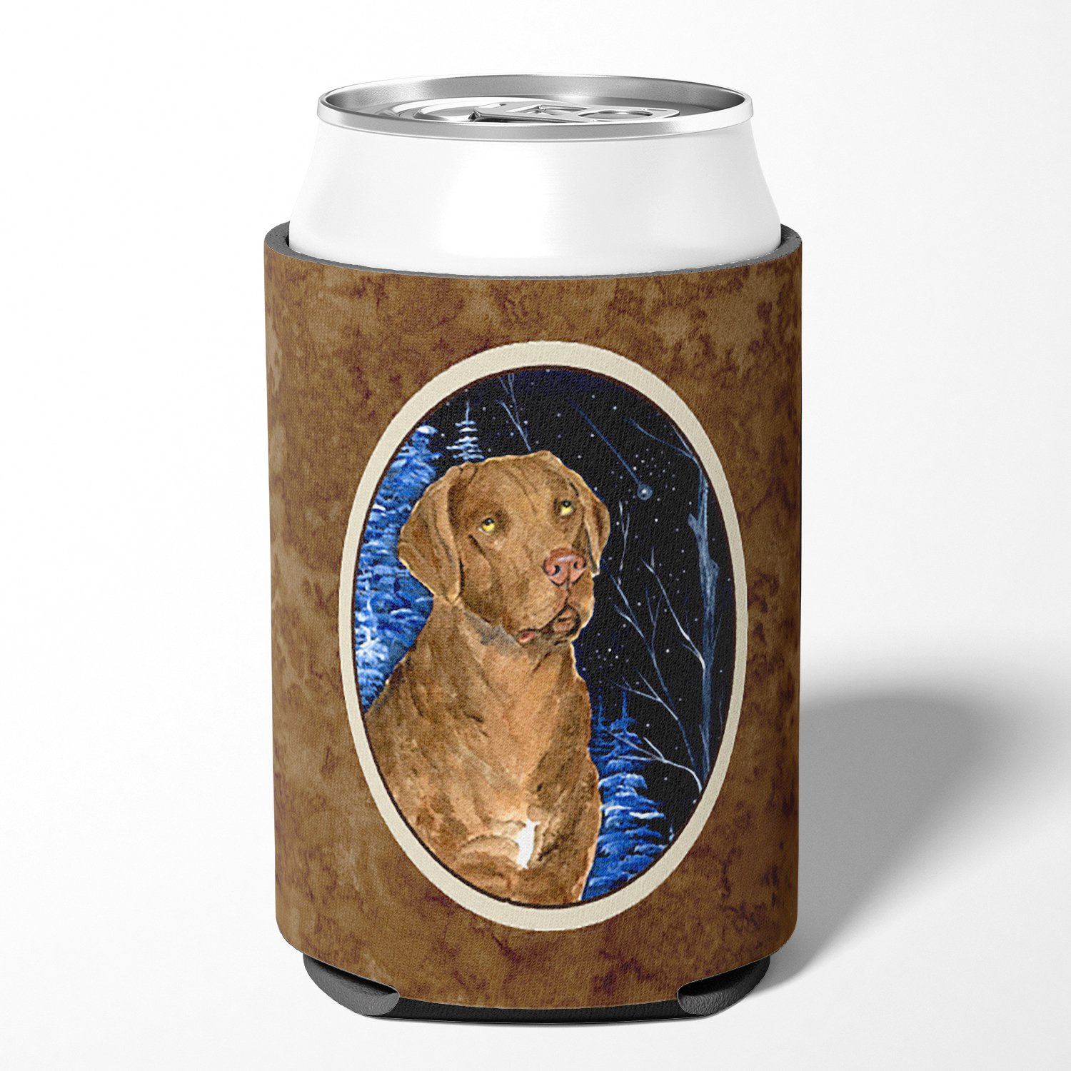 Carolines Treasures SS8384CC Starry Night Chesapeake Bay Retriever Can or Bottle Hugger Can Hugger multicolor