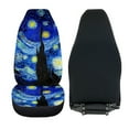 thumbnail image 4 of Xoenoiee 2 PCS Car Front Seat Covers, Van Gogh Starry Night Print Auto Bucket Seats Cushion Seat Protector Universal fit Cars SUV Sedan Van Truck, 4 of 6