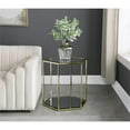 thumbnail image 4 of Home Square Modular Stainless Steel and Glass End Table - Set of 2, 4 of 4