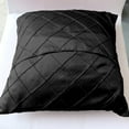 thumbnail image 3 of Pintuck Taffeta Decorative Throw Pillow/Sham Cushion Cover Black, 3 of 3