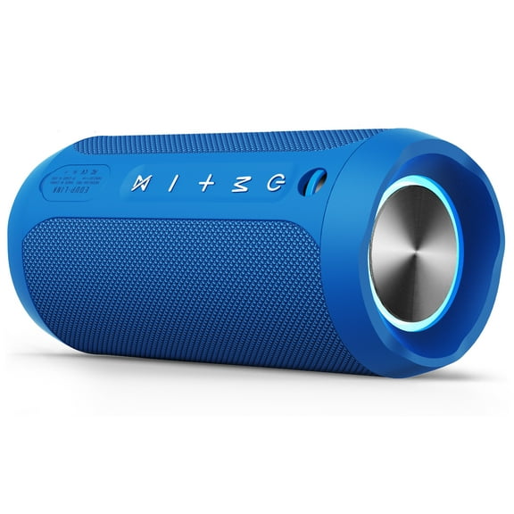 EDUPLINK Bluetooth Portable Speaker, Waterproof Outdoor Speaker, 20W, 20H Playtime, Blue, New