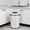 Open-Top White, variant on TEQIN 17 Gallon Swing Open Trash Can, Stainless Steel Self-Balance Flip Top Lid Commercial Grade Garbage Can Swing Trash Can For Business, Restaurant, Office And Kitchen