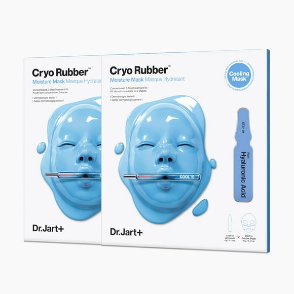 Dr.Jart+ Cryo Rubber Face Mask with Moisturizing Hyaluronic Acid | Korean Skin Care, 2 Pack
