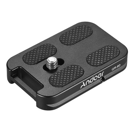 Image of Moobody QR-60 Aluminum Alloy Universal Quick Release Plate 14 Screw Mount with Attachment Loop for Arca-Swiss Standard Ball Head Tripod for Nikon Sony DSLR
