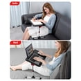thumbnail image 2 of SAIJI Adjustable Laptop Stand, Portable Lap Desk with Foldable Legs, Notebook Standing Breakfast Tray Reading Desk for Sofa Couch, 2 of 6