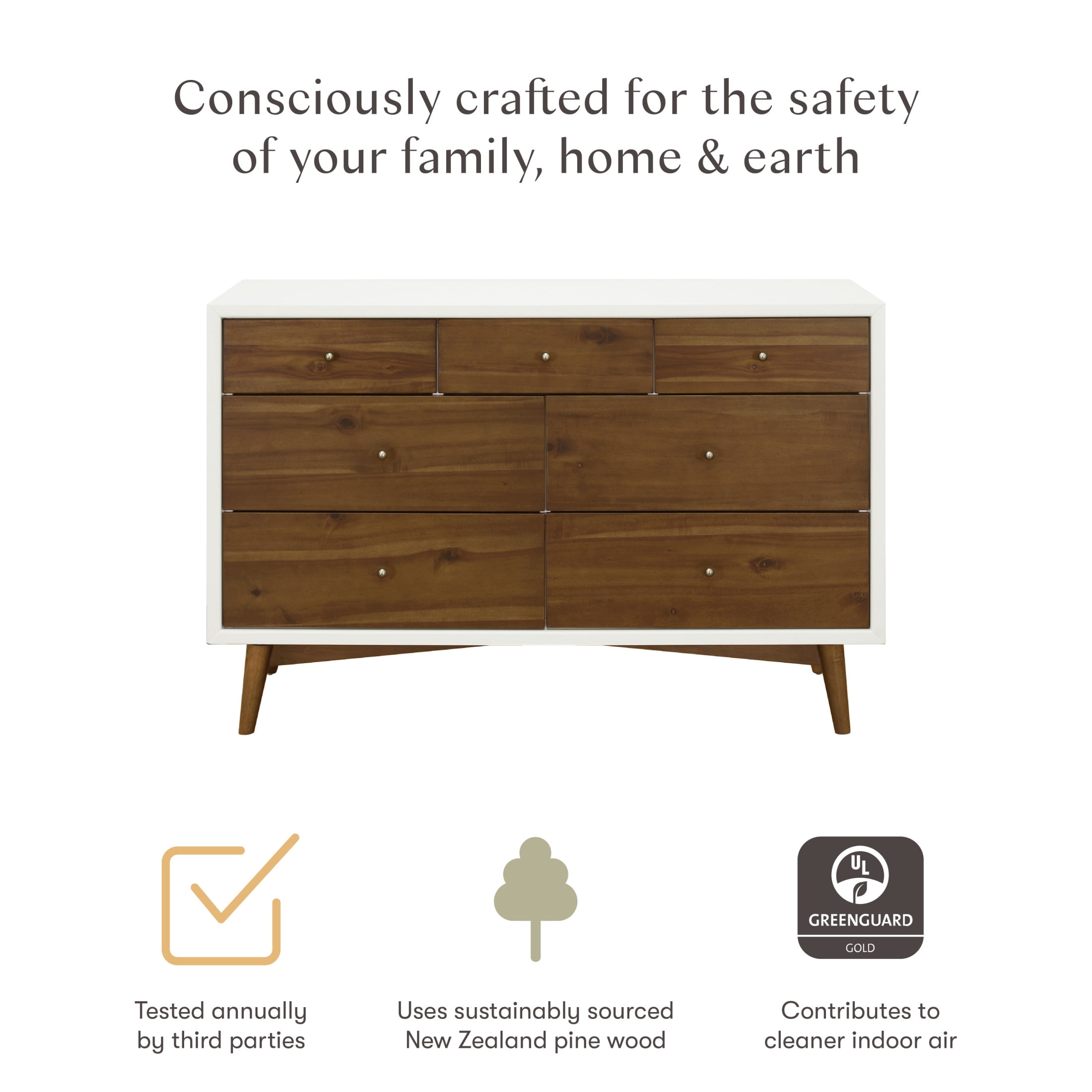 Babyletto Palma 7-Drawer Wide Assembled Dresser (53")