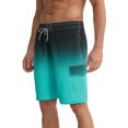 thumbnail image 3 of APTRO Mens Swim Trunks Mesh Liner Swimming Shorts Board Shorts Quick Dry Summer Beach Shorts Gradient Green Cargo MK197 3XL, 3 of 7