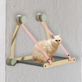 thumbnail image 2 of Cat Window Perch with Strong Suction Cups Comfortable Easy to Install Space Saving Sturdy Hammock for Bedroom Wall Indoor Climbing Playing Pink, 2 of 9