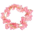 thumbnail image 6 of Morttic 180CM Artificial Cherry Blossom Vines Silk Rattan Fake Dreamy Flower Hanging Wedding Decor Garland Plant on Walls Doors Swings Mirrors, Dark pink, 6 of 6