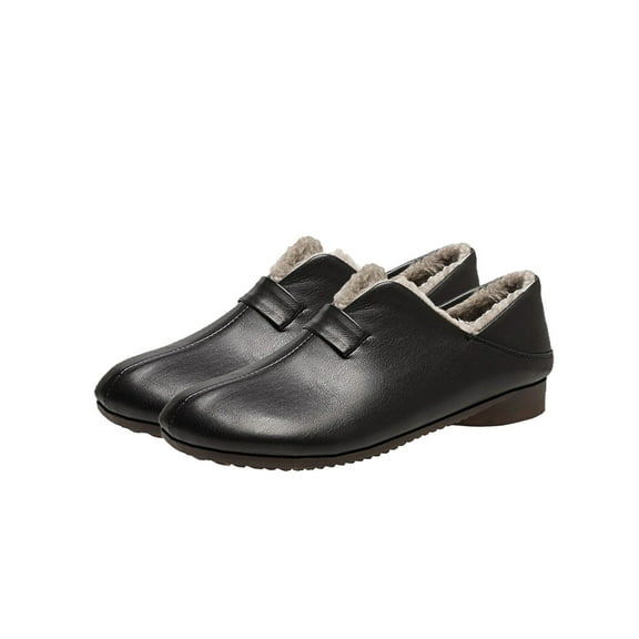 Tuphregyow Women's Winter Flat Shoes Soft Soled, Waterproof, Comfortable Middle Aged and Elderly Shoes, Ideal Gift for Outdoor and Office Wear, Classic and Lightweight Black 40