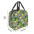 thumbnail image 2 of Sigee Lemons on Striped for Lunch Bag for Women Men, Reusable Lunch Bag Insulated Lunch Bag Lunch Box Cooler, 2 of 5