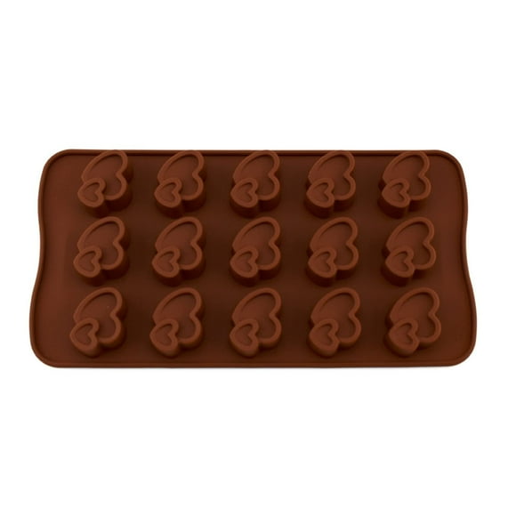 15 Piece Heart Shaped Silicone Baking Container for Creating Appealing Desserts.