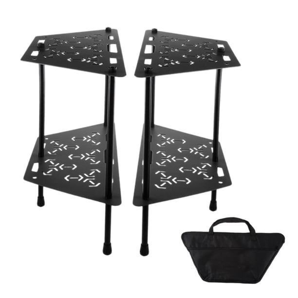 Mesa multifuncional desmontable, portátil, para exteriores, para picnic, barbacoa y patio. Negro