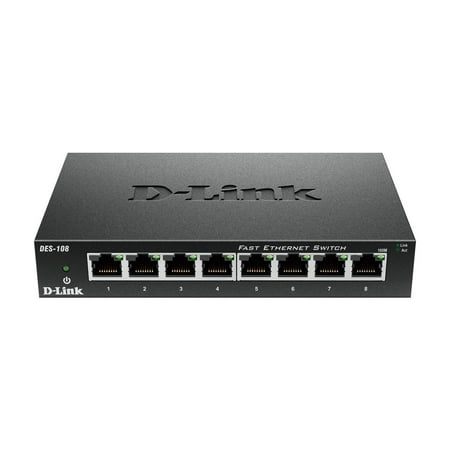 D-Link DES-108 8 Port 10/100 Desktop Switch (Best 8 Port Switch)