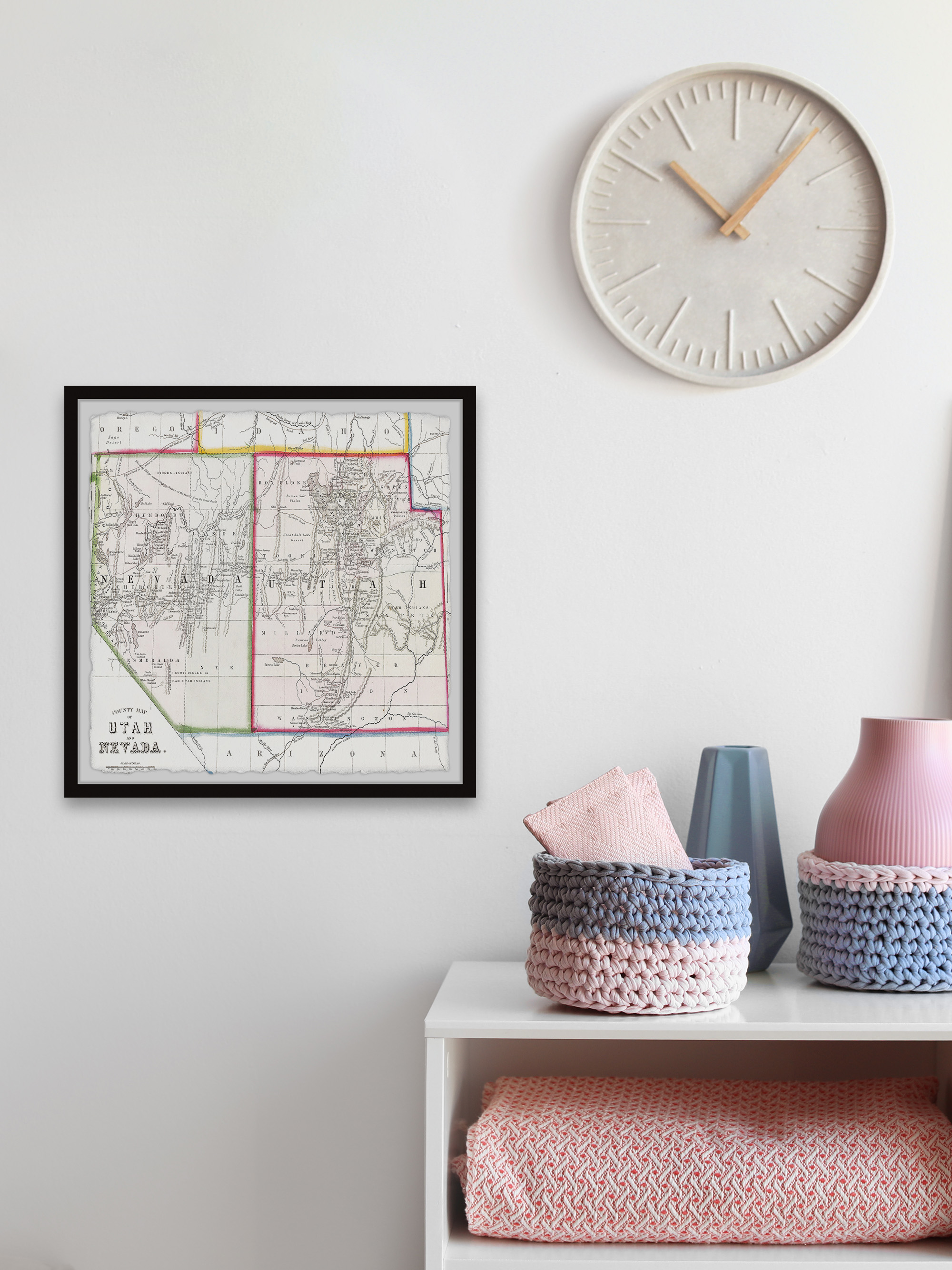 Marmont Hill Utah Nevada II Framed Wall Art, 12" x 12"