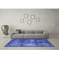 thumbnail image 3 of Ahgly Company Machine Washable Indoor Rectangle Oriental Blue Industrial Area Rugs, 5' x 8', 3 of 4
