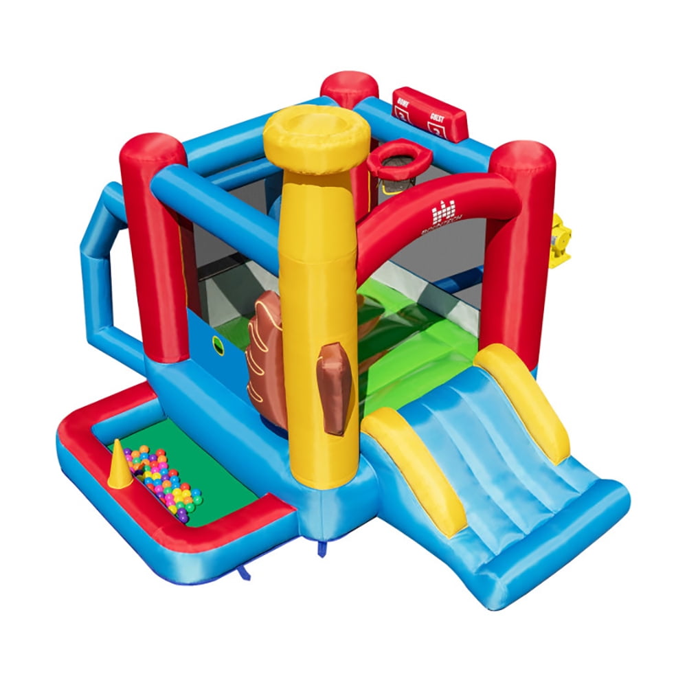 Aimee Lii Baseball Themed Inflatable Bounce House with Ball Pit and Ocean Balls with 735W Blower, Playhouse for Kids Outdoor Aimee Lii Baseball Themed Inflatable Bounce House with Ball Pit and Ocean Balls with 735W Blower, Playhouse for Kids Outdoor