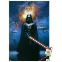 Star Wars: Saga - Vader in Space Wall Poster with Push Pins, 22.375" x 34"