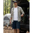 thumbnail image 4 of NY Threads Mens Cargo Shorts Relaxed Fit Cotton Casual Work Outdoor Hiking Shorts with Multiple Pockets, 32, Navy, 4 of 7