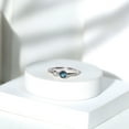 thumbnail image 5 of Rosec Jewels Natural London Blue Topaz Two Stone Promise Ring - Bezel Set Blue Topaz Diamond Ring - AAA Quality - Ready to Gift, 10K White Gold, US 12.50, 5 of 8