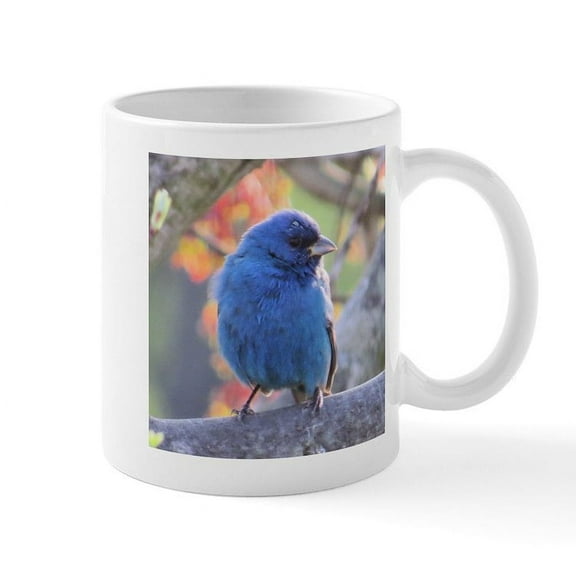 CafePress - Indigo Bunting Mug - 11 oz Ceramic Mug - Novelty Coffee Tea Cup
