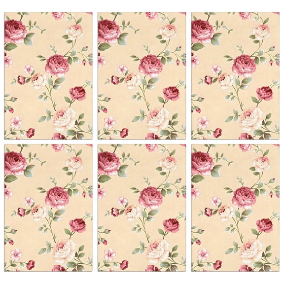 6 Pcs Funny Kitchen Towels,Pioneer Flower Floral Print Pattern Microfiber Dish Towels,Kitchen Tea Towels,Kitchen Towel Set (18" X 26")