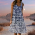 thumbnail image 2 of LYXSSBYX Sleeveless Dresses for Women Summer Women's Fashion Holiday Summer Sleeveless Printed Round Neck Party Beach Dress, 2 of 4