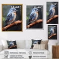 thumbnail image 4 of Designart "Dusk Plummeting Bird" Animals Canvas Wall Art - Traditional Blue Bird Hallway Wall Art Decor, 4 of 6