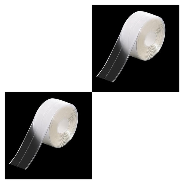 Ounissouiy Pegatina impermeable para fregadero de cocina de 32M, cinta impermeable antimoho, pegatinas de costura autoadhesivas para encimera de No.01 2piezas