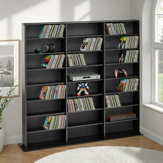 Leslie Dame Library Card File Media Cabinet-Finish:Cherry,Option