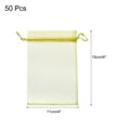 thumbnail image 2 of 50pcs Organza Bags 4x6 Inch Drawstring Favor Pouches Sheer Mesh Bag for Gift Jewelry Wedding Party Yellow, 2 of 6
