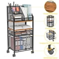 thumbnail image 3 of Carrito rodante SRJZMLY de malla de madera con 2 cajones, 39 x 27 x 80 cm, 3 of 7