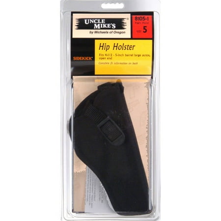 Nylon Fixed Loop Holster - UNCLE MIKES SIDEKICK HIP HOLSTER NYLON BLACK LARGE AUTO