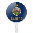 thumbnail image 2 of Rustic Kansas State Flag Distressed USA Cupcake Picks Toppers Decoration Set of 6, 2 of 6