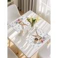 thumbnail image 5 of Bunny Easter Placemats Set of 6, Spring Floral Pastoral Wooden Placemats for Dining Table, Place Mats for Kitchen Tabletop, Waterproof Wipeable Dining Table Mats Set, 5 of 9