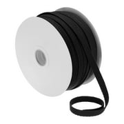 Cotton Twill Tape 1/4" 50 Yards Cotton Ribbon Bias Binding Tape Herringbone Webbing Trim for Sewing, Black