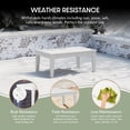 thumbnail image 4 of WestinTrends Malibu Low Outdoor HDPE Patio Rectangle Coffee Table, White, 4 of 12