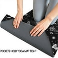 thumbnail image 3 of Black White Moon Leaf Flower Eye Pattern Hot Yoga Mat Towel Non Slip for Hot Yoga - Quick-Drying Yoga Mat Cover with 4 Corner Pockets with Travel Bag - Hot Yoga Towel Non Slip 70"x26", 3 of 6