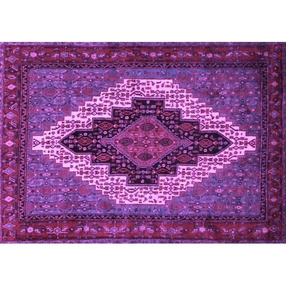 Ahgly Company Indoor Rectangle Persian Purple Traditional Area Rugs, 8' x 10'