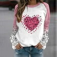 thumbnail image 3 of YAYUBA Valentine Shirts for Women Love Heart Sweater Casual Long Sleeve Crewneck Pullover Sweatshirts Valentines day Tops, 3 of 5