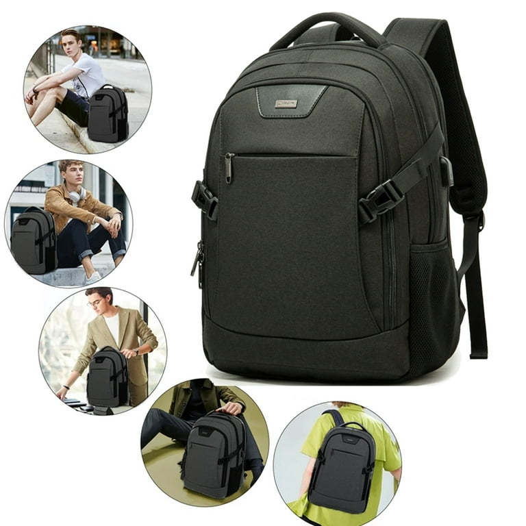 Travel Backpack with USB, Water Resistant Durable College School Backpack  with Anti Theft Pocket for Women & Men, Slim Business Laptop Bag  Lightweight