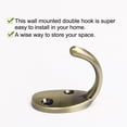 thumbnail image 6 of 2pcs Wall Hooks Zinc Alloy Hook Caps Coat Towel Wall Bathroom DIY Hanger w Screws Bronze Tone, 6 of 7