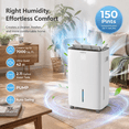 thumbnail image 6 of Waykar 150 Pint Dehumidifier with Pump, Auto Defrost for Cold Winter, 7,000 Sq. Ft. for Basement, Crawl Space, RV/Boat Winter Storage & Indoor Clothes Drying (50 Pint DOE), 6 of 11