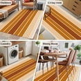 thumbnail image 5 of Burnt Orange Ombre Stripe Area Rug 3x5 FT, Non Slip Entryway Bedside Carpet, Farmhouse Striped Gradient Washable Soft Floor Carpet Indoor Mat Non-Shedding Throw Rugs for Dorm Kitchen Home Office, 5 of 8