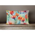 thumbnail image 4 of Wyoming Indian Paintbrush in Watercolor Fabric Decorative Pillow, 4 of 4